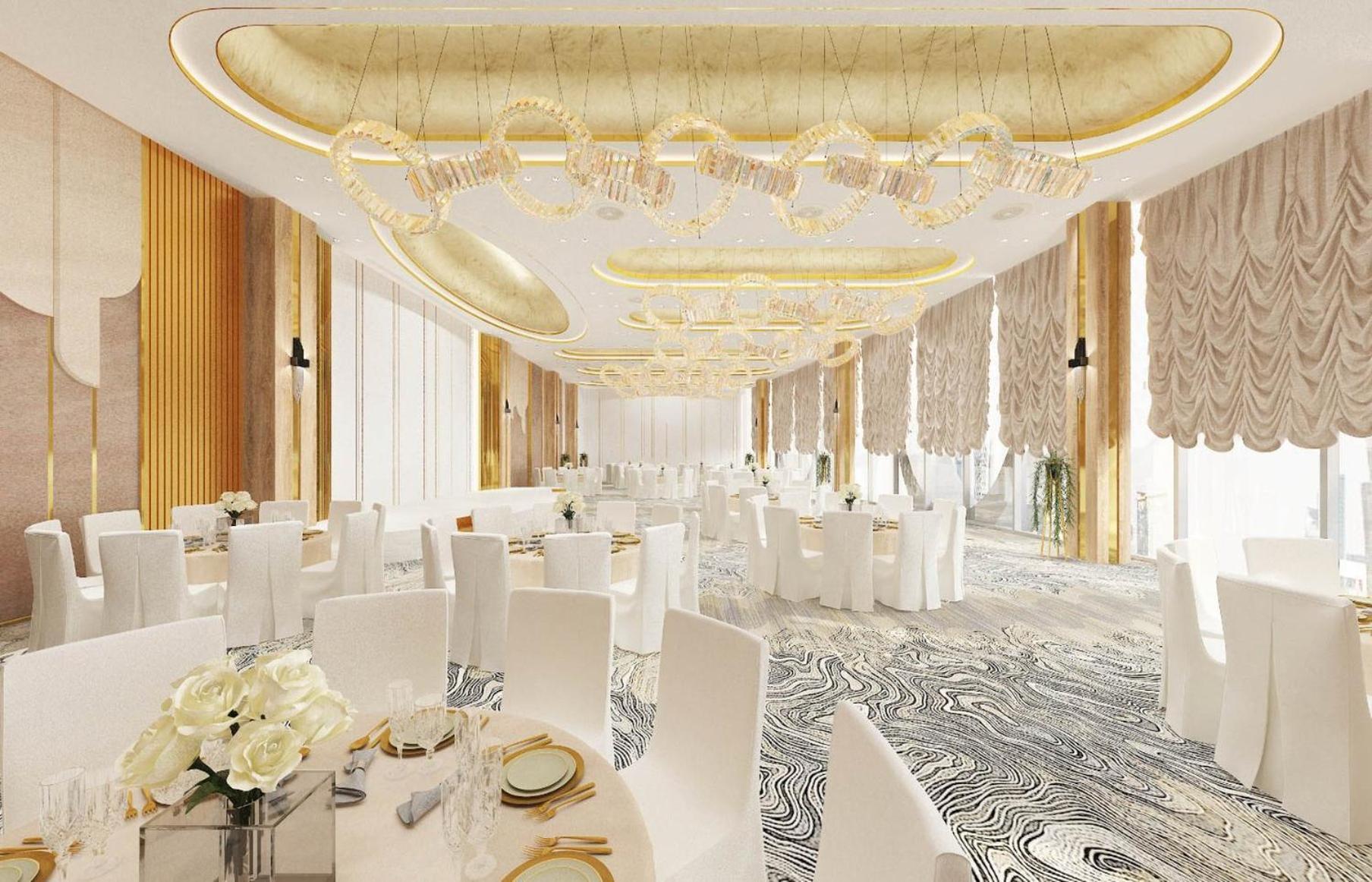 Velero Hotel Doha Lusail Exterior foto The interior of the restaurant