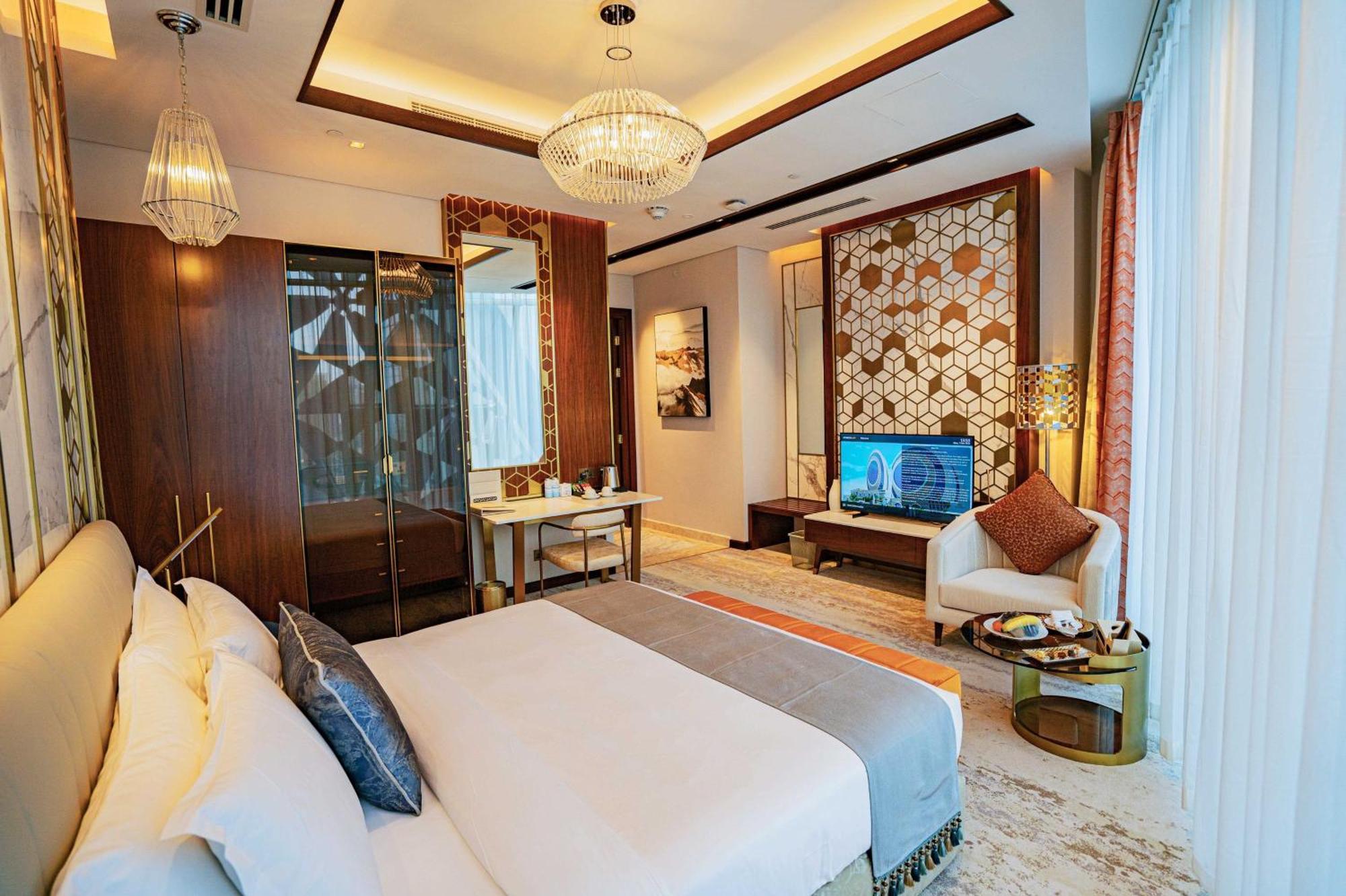 Velero Hotel Doha Lusail Exterior foto A bedroom at the hotel